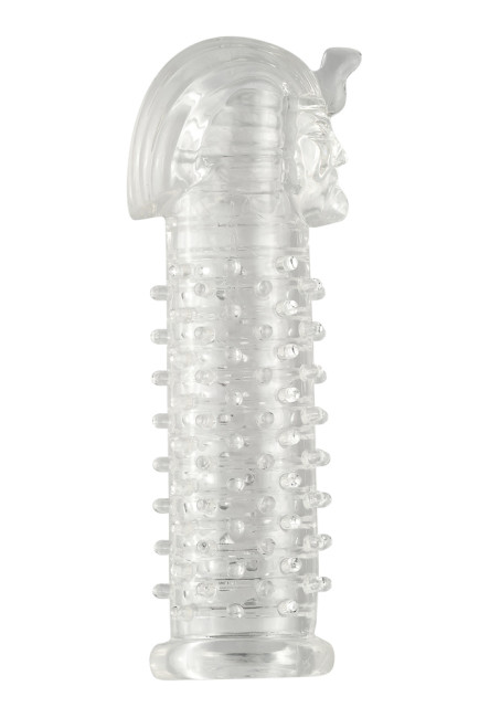 Насадка цилиндрической формы, с рельефом в виде поперечных колец и "щупалец", с широким кольцом в ос