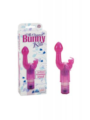 Вибромассажер Bunny KISS с двойной стимуляцией: вагинальный стимулятор G-точки с уплотненной головко