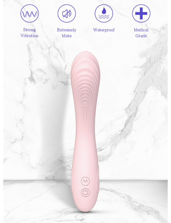 Японский Гнущийся вибратор DRYWELL V-30 с 6 скоростями(розовый), V-30