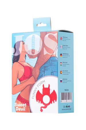 ЭРЕКЦИОННОЕ КОЛЬЦО НА ПЕНИС JOS SWEET DEVIL, СИЛИКОН, КРАСНЫЙ, 8,5 СМ