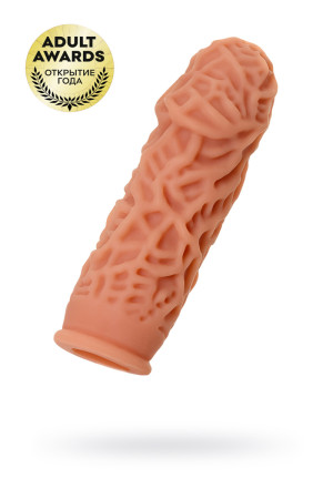 НАСАДКА KOKOS С ДОПОЛНИТЕЛЬНОЙ СТИМУЛЯЦИЕЙ, РЕАЛИСТИЧНАЯ,TPE, ТЕЛЕСНЫЙ, 12.7 СМ