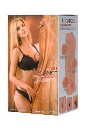 МАСТУРБАТОР РЕАЛИСТИЧНЫЙ KOKOS ELEGANCE.001, TPR, ТЕЛЕСНЫЙ, 16 СМ