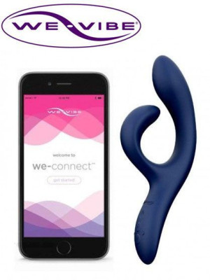 We-Vibe Вибратор-кролик силиконовый Nova 2 - 20.5 см, D: 3.5 см, длина: 21.7 см, синий