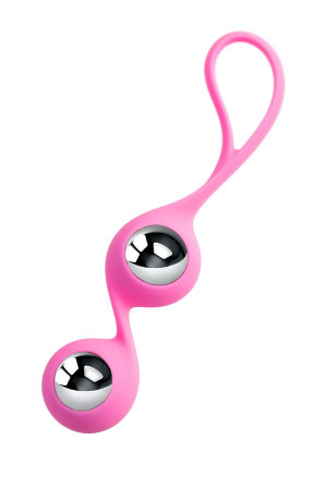 Вагинальные шарики L'Eroina Futa, силикон, розовые, 11 см, ? 1,9 см, 63 г