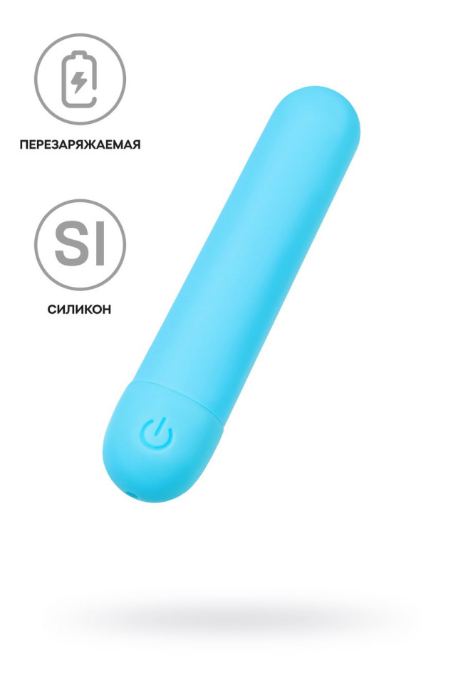 Вибропуля A-Toys by TOYFA MURR, силикон, голубой, 10 см, 761062