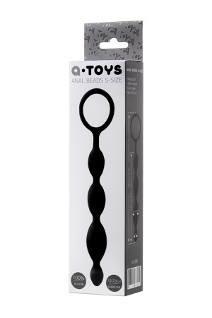 АНАЛЬНАЯ ЦЕПОЧКА TOYFA A-TOYS S, СИЛИКОН, ЧЕРНЫЙ, 19,5СМ