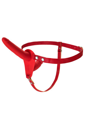 СТРАПОН НА КРЕПЛЕНИИ BLACK&amp;RED BY TOYFA, СИЛИКОН, КРАСНЫЙ, 24 СМ